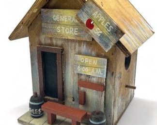 Lot # : 242a - Hand painted wooden bird house general store 9
