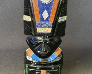Lot # : 649 - Vintage hand carved onyx Aztec statue
