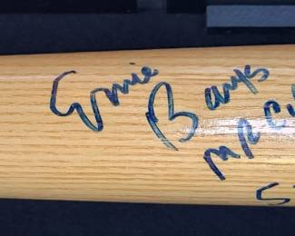 Ernie Banks Signed Bat