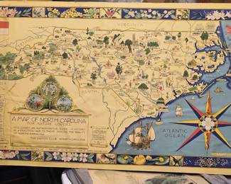 Vintage NC Map