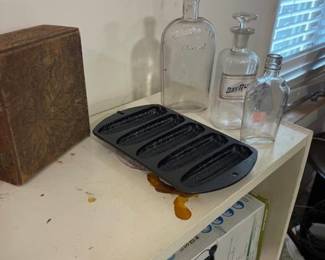 Some of the bottles and cast iron