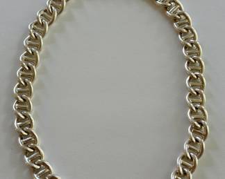 Signed Gucci sterling link 15 in. necklace