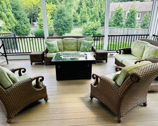 Tommy Bahama Outdoor Seating.  (Fireplace NOT for sale)