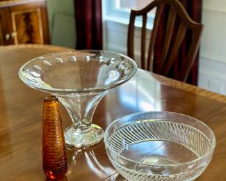 Tiffany, Waterford, and hand blown glassware