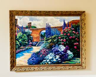 "Mid Summer Garden", John Vacchea.  Oil on canvas.