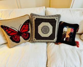 Custom needlepoint pillows