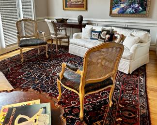 Antique Bahktiari Hand Woven Rug.  Approx 10'9" x 12'8". 