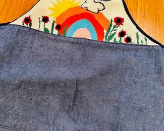 Custom needlepoint child's apron 