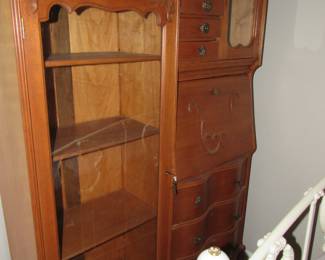 Antique oak secretary