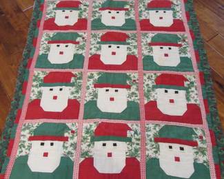 Fun hand quilted Christmas quilt- this is more of a lap quilt size