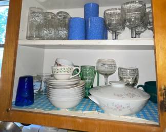 Dishes, Bartlett Collins Beer Glasses, Corelle Dishes, Coke Glasses