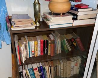 Vintage Book Shelf Glass Front, Vintage Books