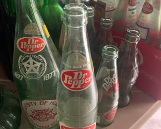  Vintage Dr. Pepper Bottles