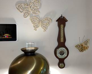 Wall Decor Butterflies, Barometer 