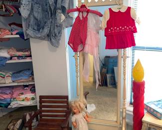 Tall Dressing Mirror, Childs Rocking Chair