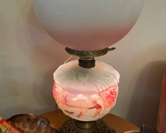 Dutch Scene Gone with Wind Lamp