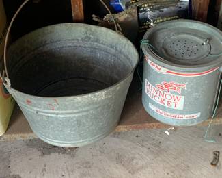 Metal Pails, Minnow Bucket
