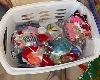 Bags of Vintage Barbie & Ken Clothes, Skipper Clothes, an Accessories 