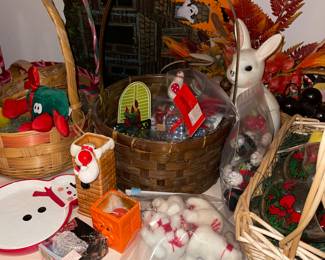 Vintage Easter bunnies, baskets, vintage Halloween Die Cuts 