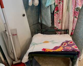 Towel Rack, Vintage Hoover Vacuum 