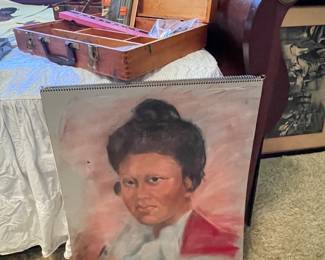 Book of pastel and caulk drawings 