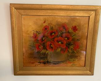 Poppies painting by F Austin