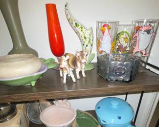 Vintage Pottery, Character Glasses