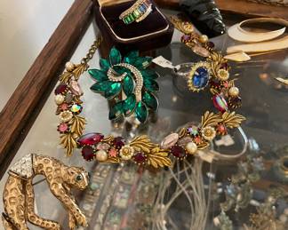 Signed Jewelry Rhinestones 