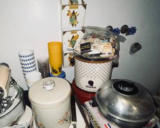 Bun warmer, Canisters, matches, Crock Pot