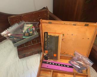 Vintage Wooden Art Paint Boxes