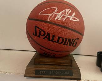 Signed Jerry Stackhouse basketball
