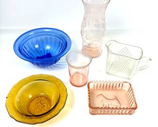 Vintage Glassware Collection - Assorted Colors and Designs