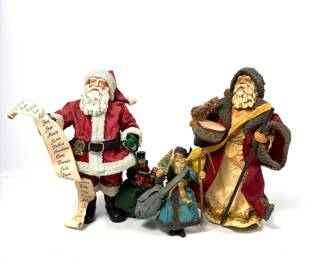 Collectible Santa Figures Lot