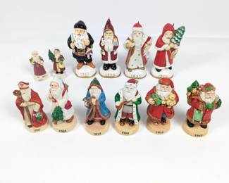 Vintage Santa Claus Figurine Collection - Santa Through the Ages Miniatures