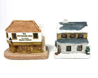 Lilliput Lane & Charles Dickens Collectible Building Lot - Old Curiosity Shop & Fezziwig's House