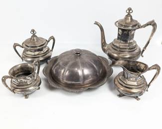 Antique Silver Plated Tea Set - Reed & Barton & James Tufts