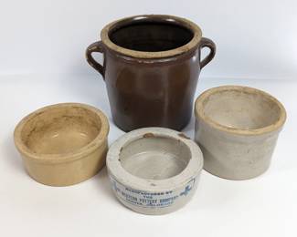 Antique Stoneware Crocks Lot