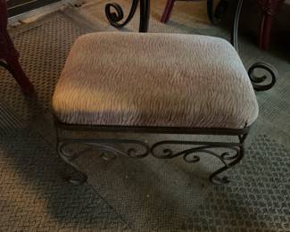  Vintage wrought iron foot stool