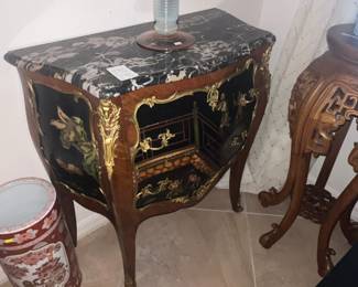 Available for pre-sale now. Antique MCM Asian style marble top commode $375.00 each. Call 407-590-8471 to view/purchase.