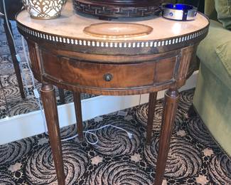 Louis XVI style mahogany Bouilotte table