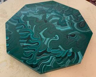 Malachite lazy susan