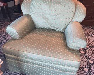 Pair of upholstered arm chairs