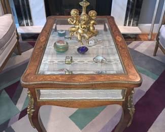 Louis XV style Ormolu mounted vitrine table