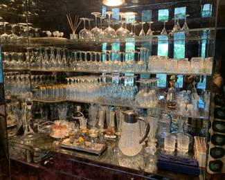Baccarat barware and other crystal stemware