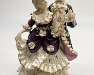 Vintage Porcelain Victorian Couple Figurine