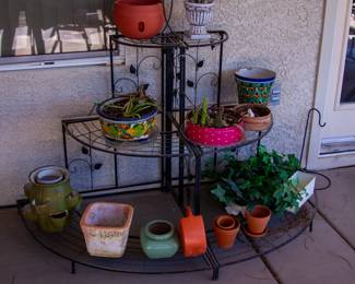 Pots and display planter rack