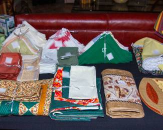 Assortment of table linens 