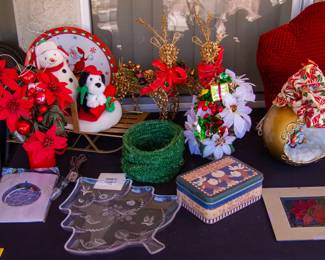 Assortment of Christmas decorations