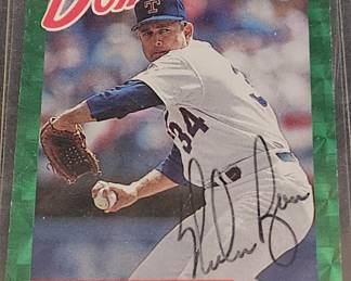 Autographed 1856/5000 Nolan Ryan Dominator Baseball Card