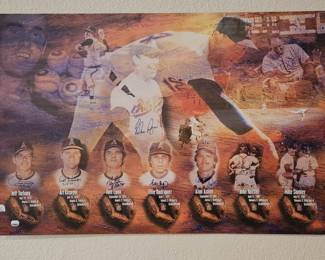 Certified Ryan & 7 No Hit Catchers w COA. 36½ X
24½"